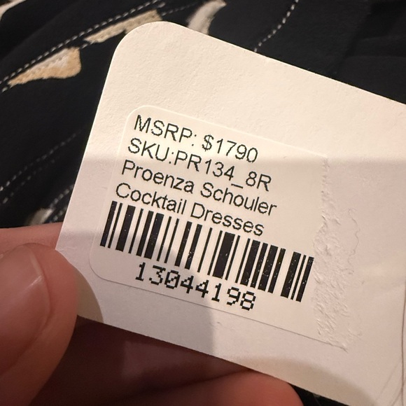 Proenza Schouler Black and Cream Backless Dress size 8 - Picture 6 of 7